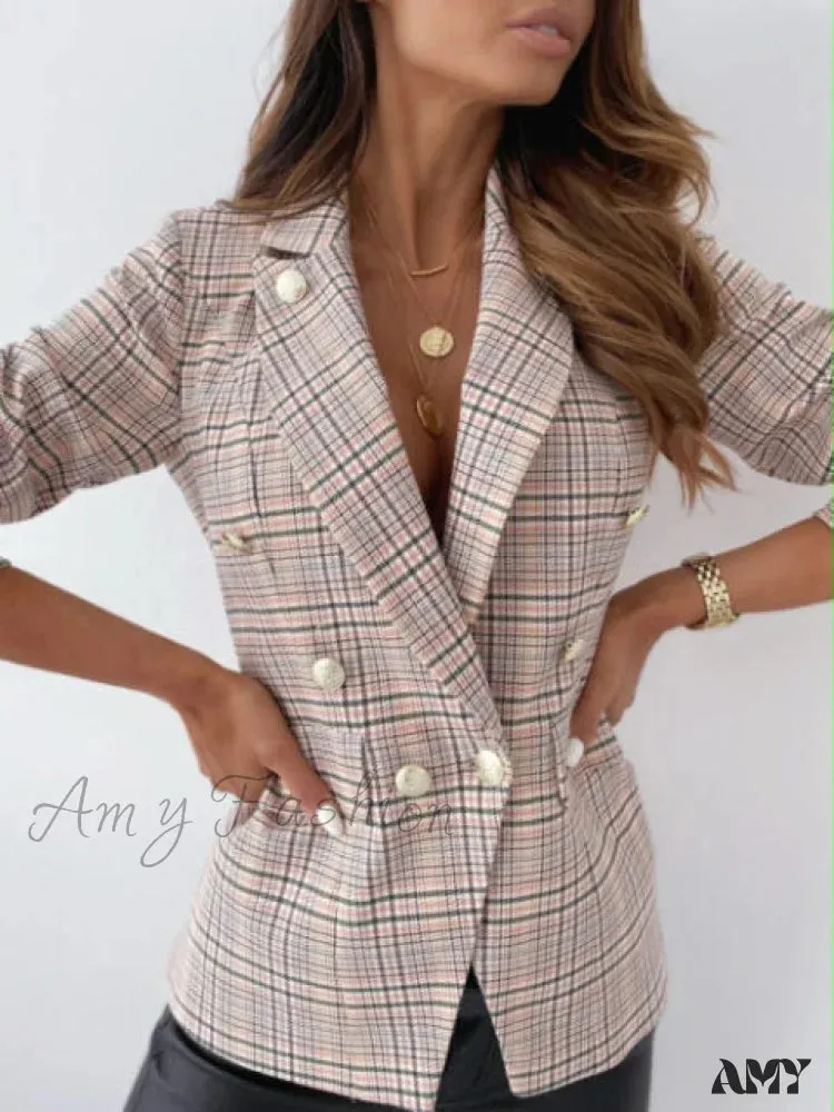 Amy Fashion - Long Sleeve Casual Female Elegant Office Blazers