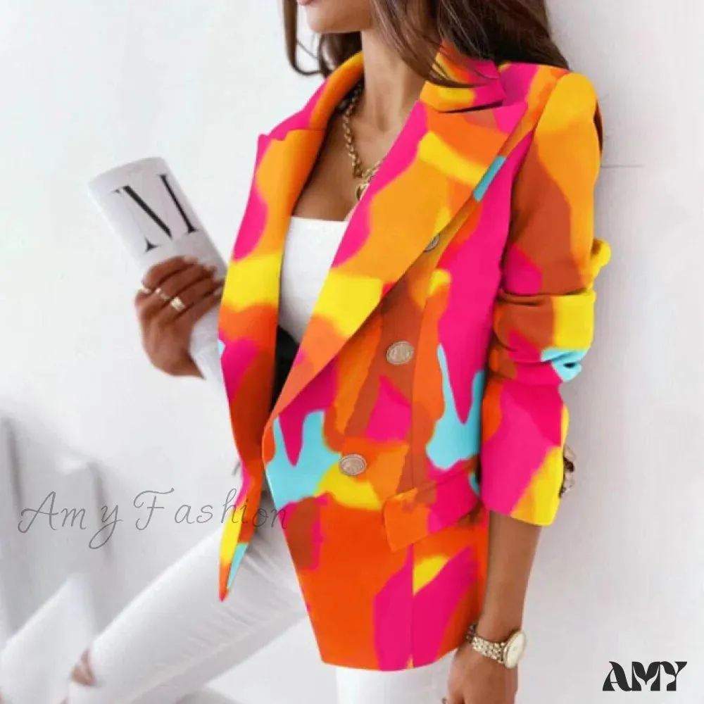 Amy Fashion - Long Sleeve Casual Slim Thin Elegant Blazers