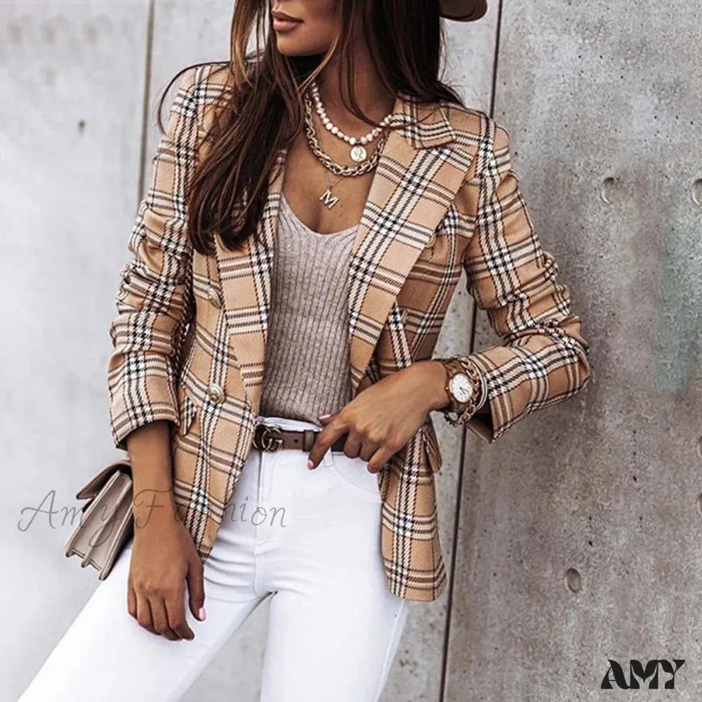 Amy Fashion - Long Sleeve Casual Slim Thin Elegant Blazers