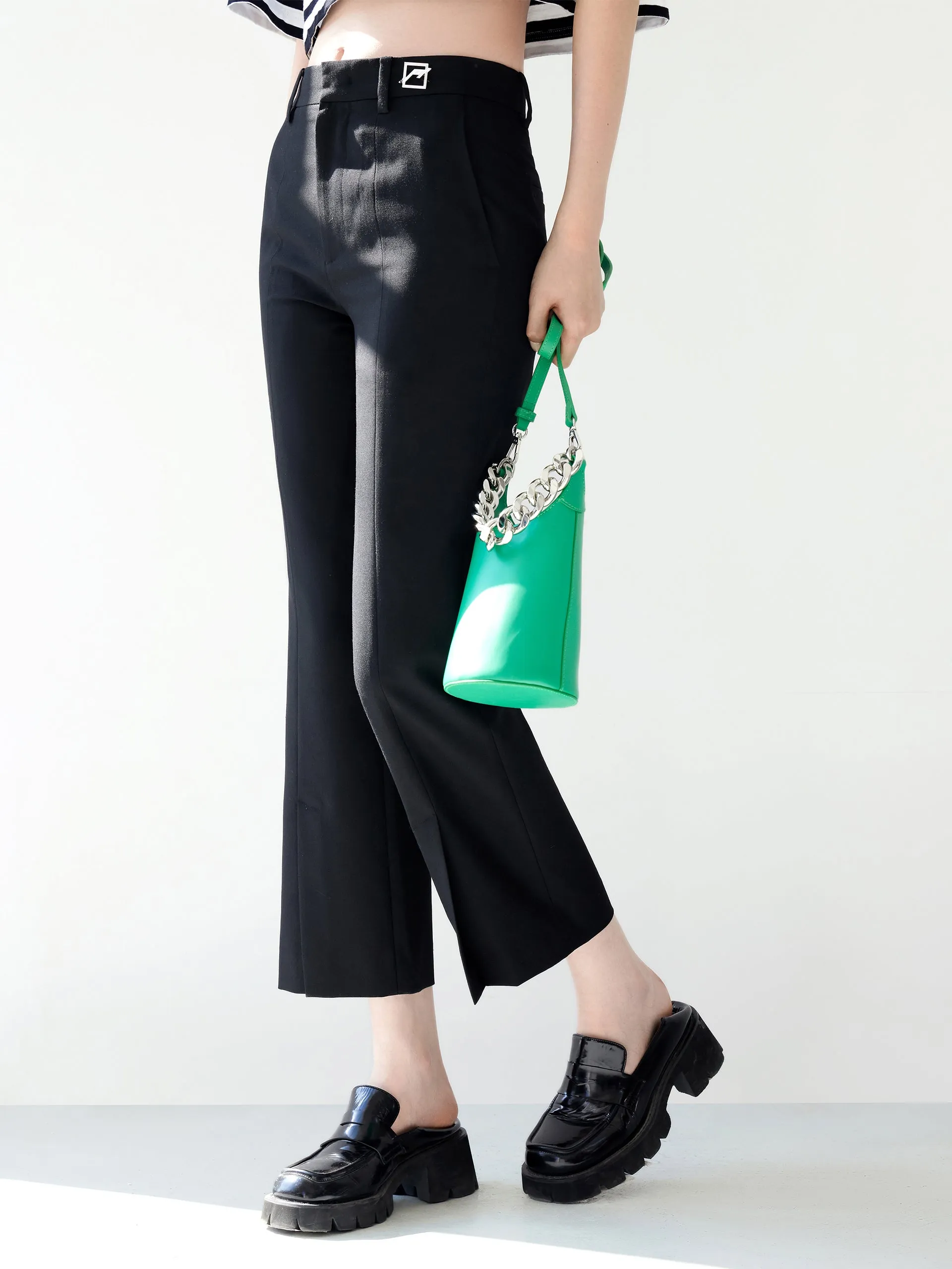 Ankle Length Straight Suit Pants