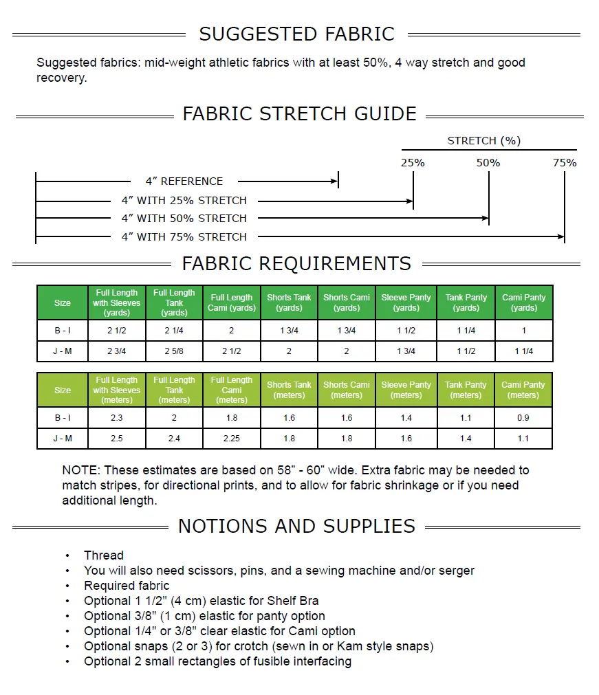 Arcadia Bodysuit PDF Pattern Sizes B - M