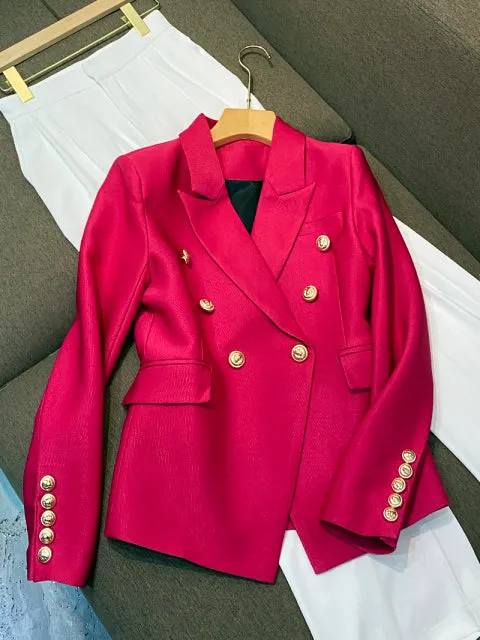 Ashoreshop 2022 All-Match Dusty Pink Green Blue Nude Black White Red Blazer Jacket