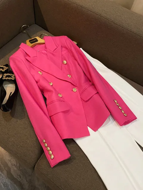 Ashoreshop 2022 All-Match Dusty Pink Green Blue Nude Black White Red Blazer Jacket