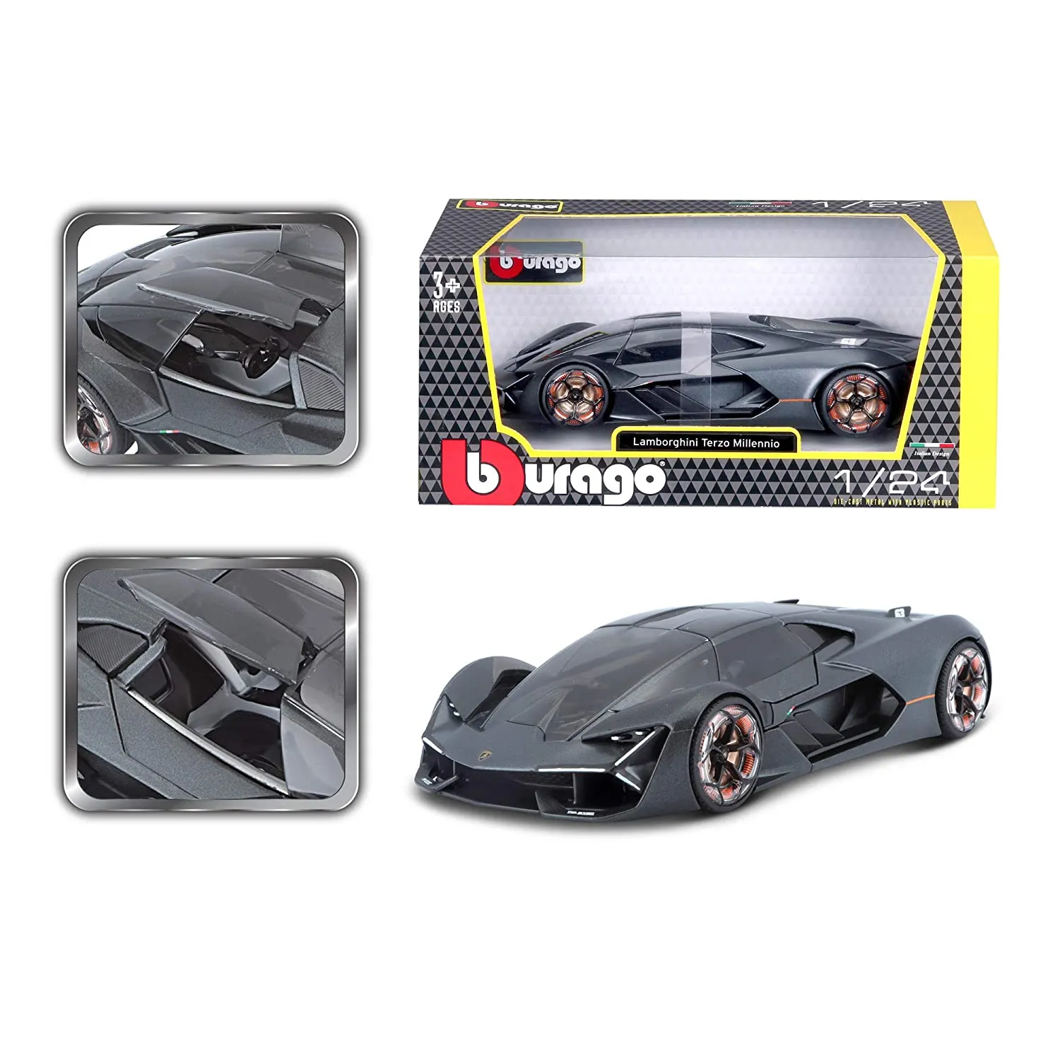 Bburago Lamborghini Terzo Millennio Grigio 1:24  - 21094 - Grey