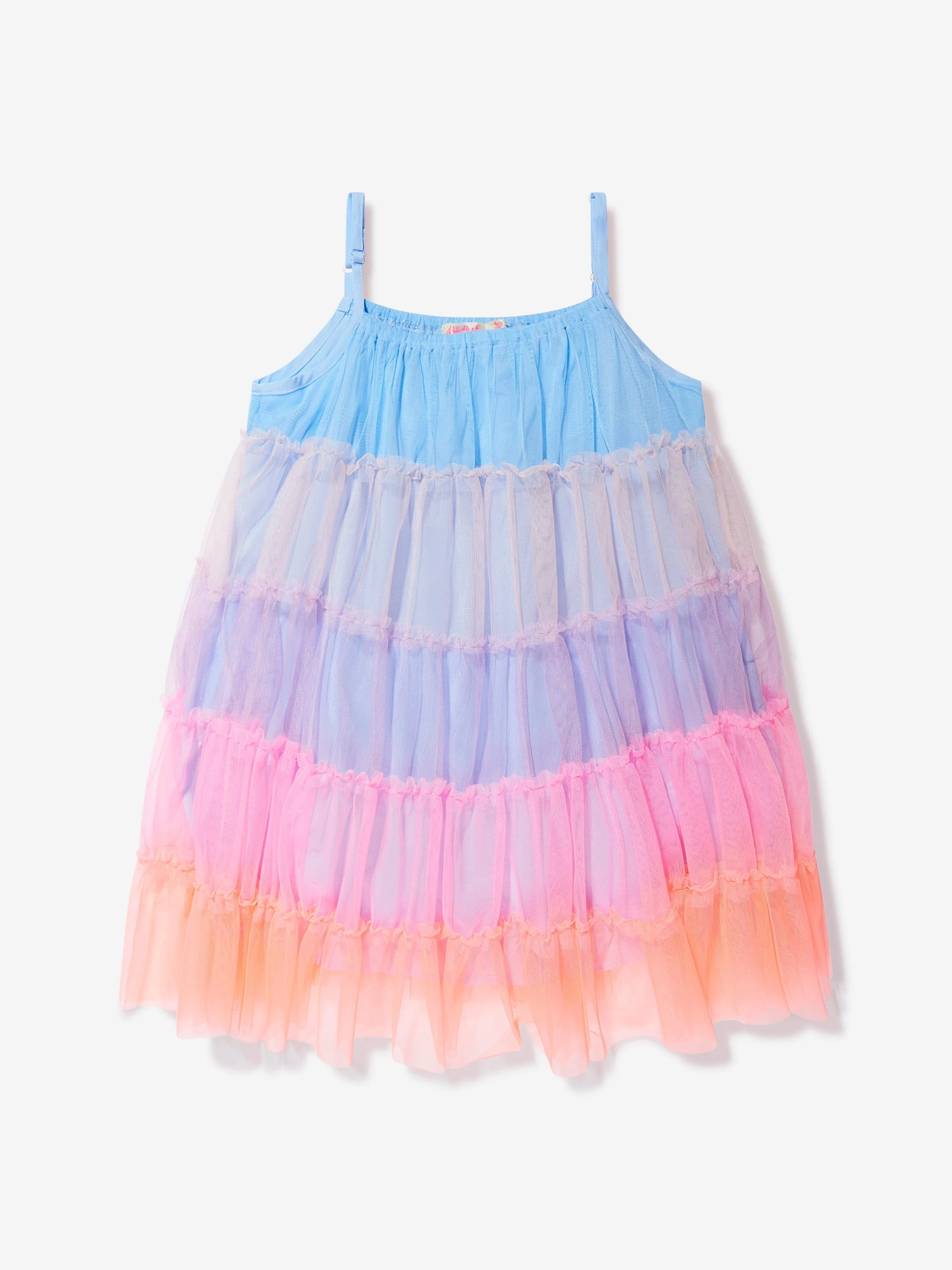 Billieblush Girls Sleeveless Mesh Dress in Multicolour