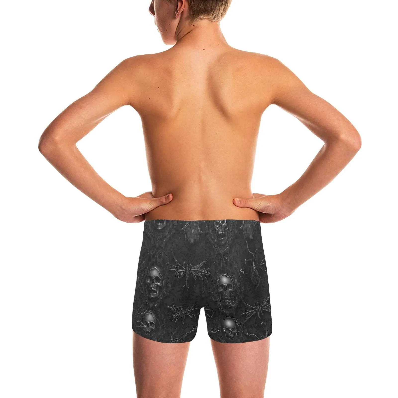 Black Skulls Big Boys' Swimming Trunks