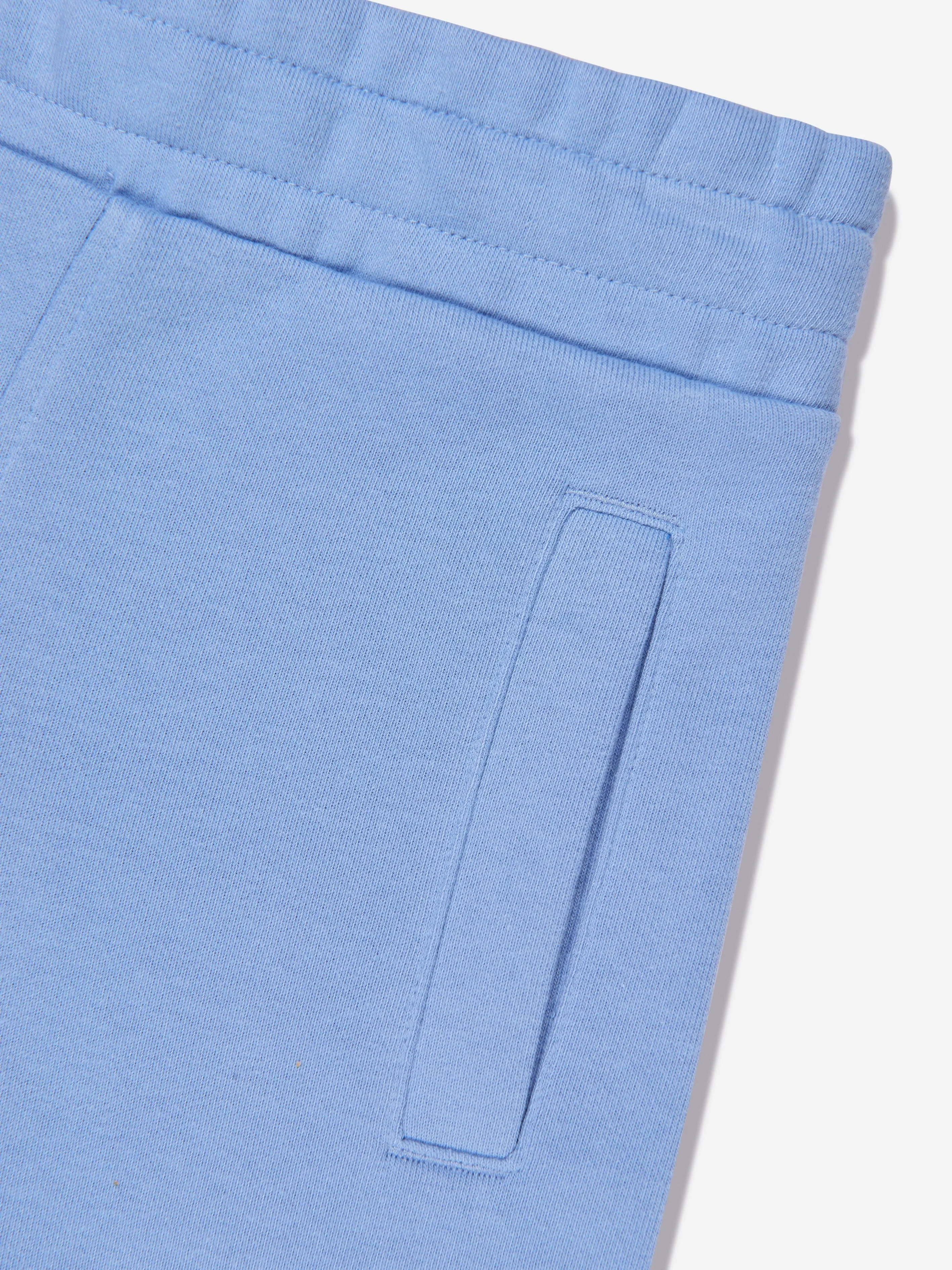 BOSS Boys Logo Sweat Shorts In Blue