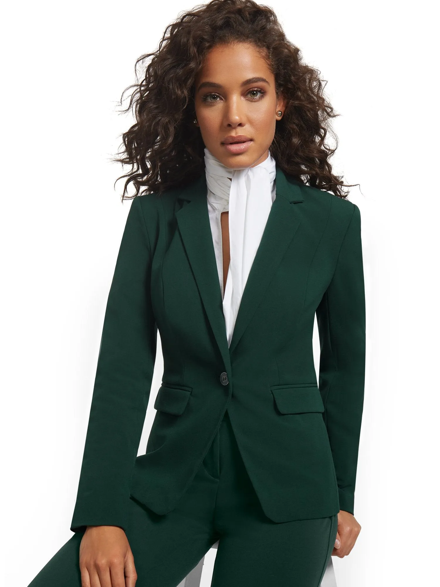 Button-Front Blazer