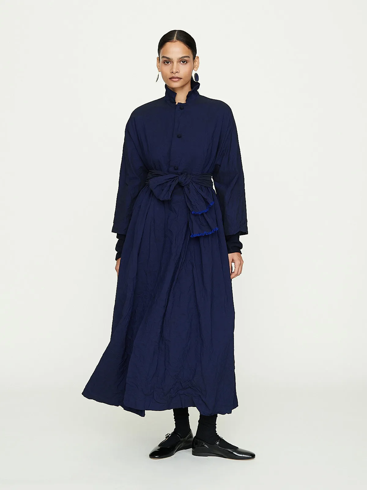 Cappotto Coat Campanella Lavato in Electric Blue/Black