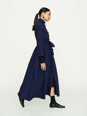 Cappotto Coat Campanella Lavato in Electric Blue/Black