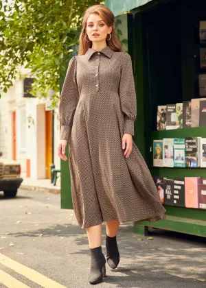 Chestnut Charm Midi Dress