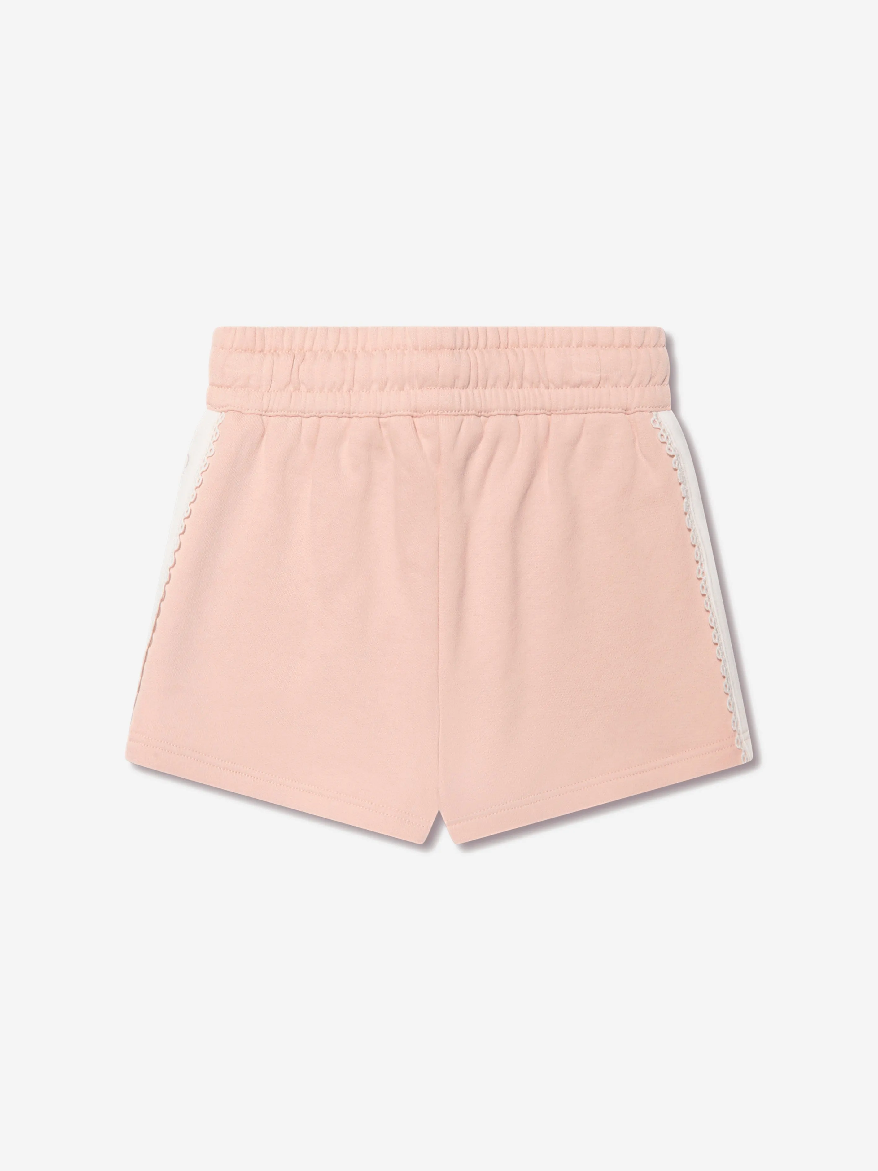 Chloé Girls Organic Cotton Fleece Shorts in Pink