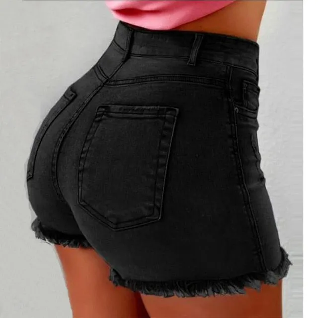 Fashion Women Summer High Waisted Denim Shorts Jeans Short New Femme Push Up Skinny Slim