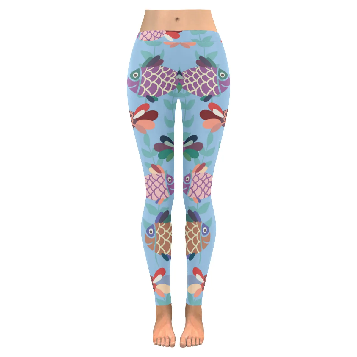 fish Women's Low Rise Leggings (Invisible Stitch)