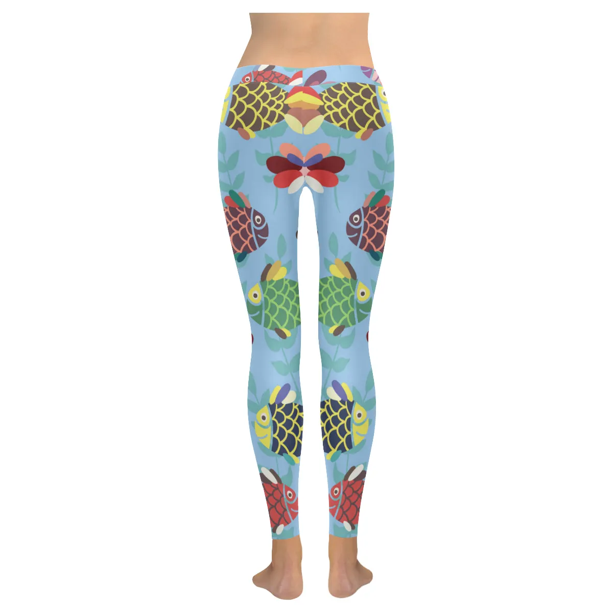 fish Women's Low Rise Leggings (Invisible Stitch)