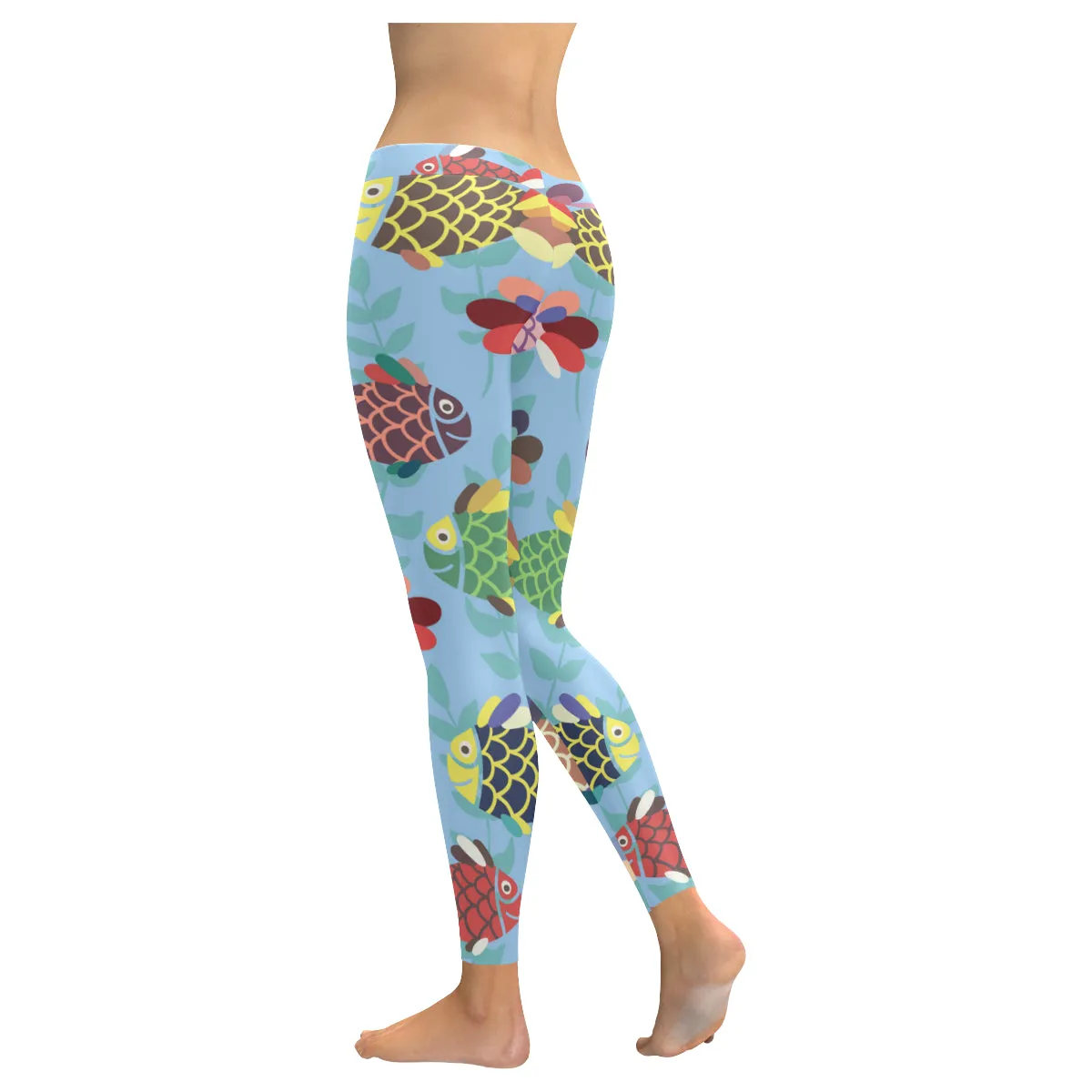 fish Women's Low Rise Leggings (Invisible Stitch)