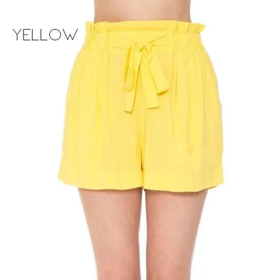 Flowy Tie Front Shorts