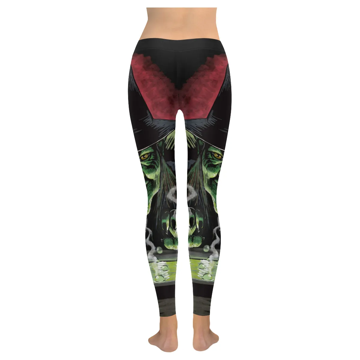 halloween witch Women's Low Rise Leggings (Invisible Stitch)