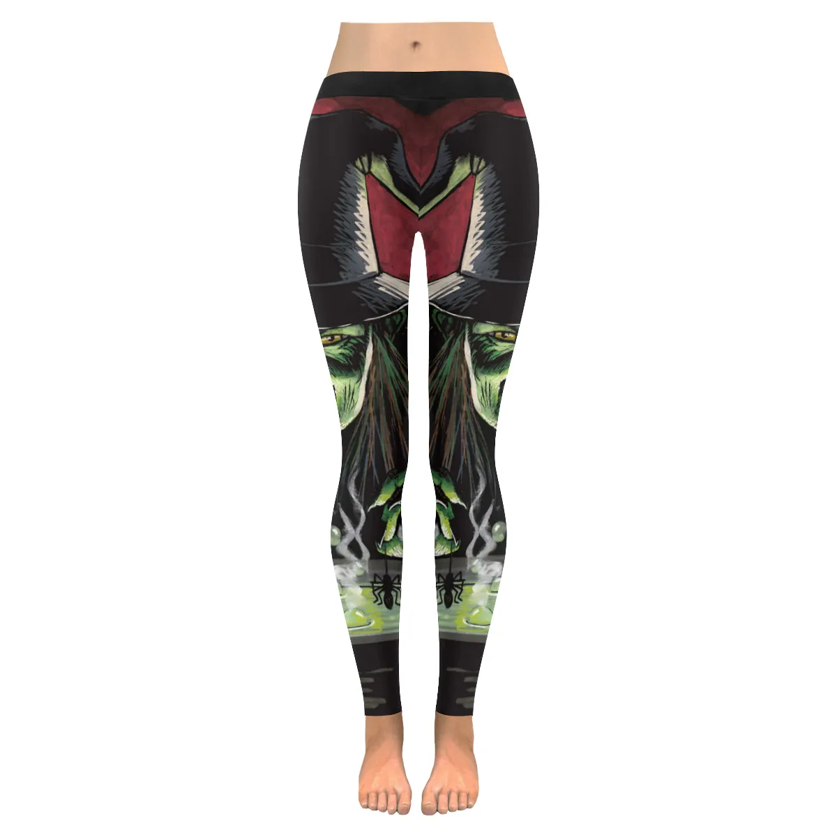 halloween witch Women's Low Rise Leggings (Invisible Stitch)