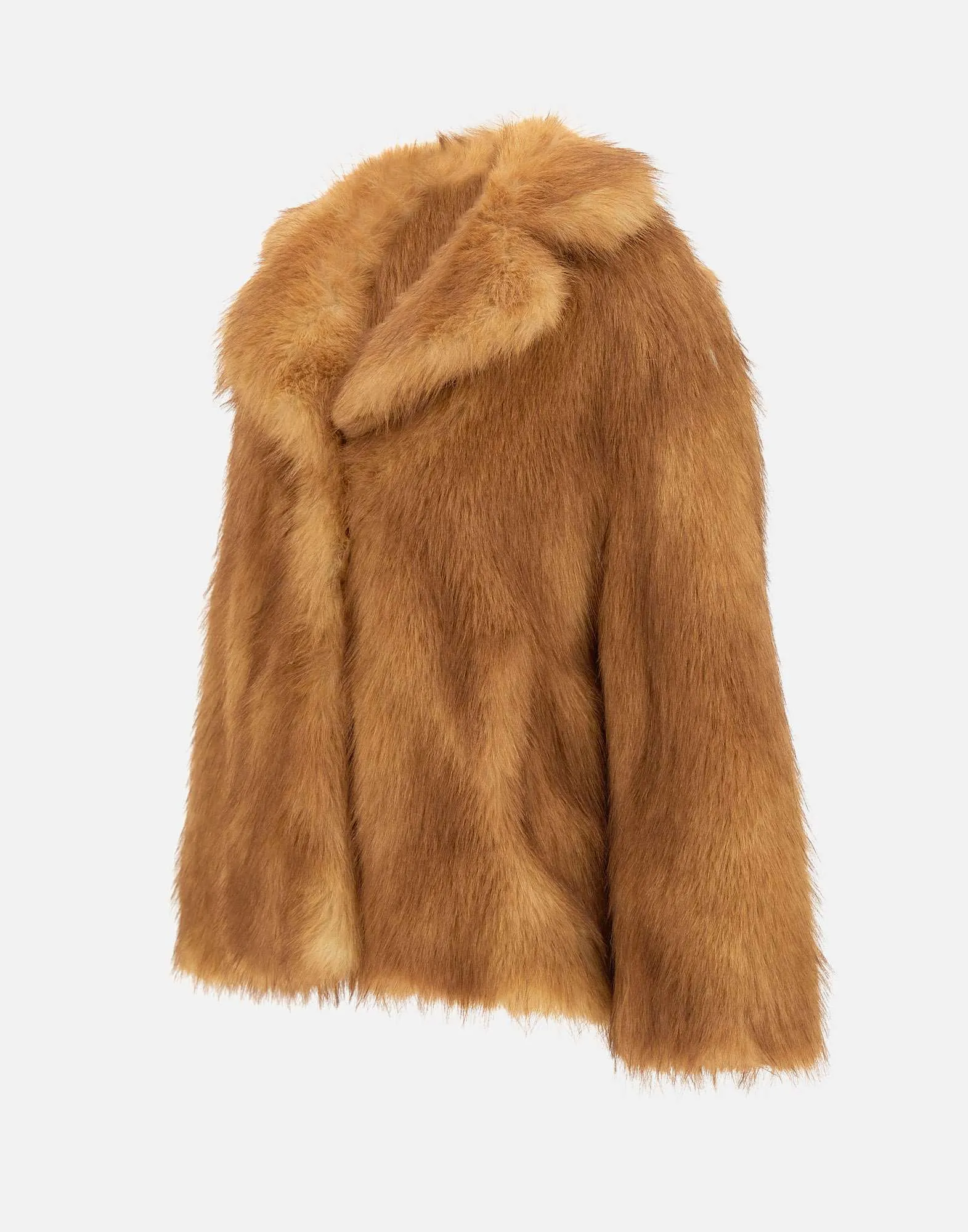 Janice Dark Honey Eco Fur Coat