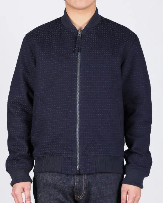 Japan Blue JBOT1308 Sashiko Bomber Jacket - Dark Indigo