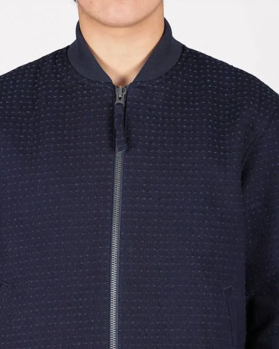 Japan Blue JBOT1308 Sashiko Bomber Jacket - Dark Indigo