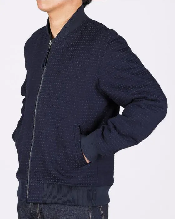 Japan Blue JBOT1308 Sashiko Bomber Jacket - Dark Indigo