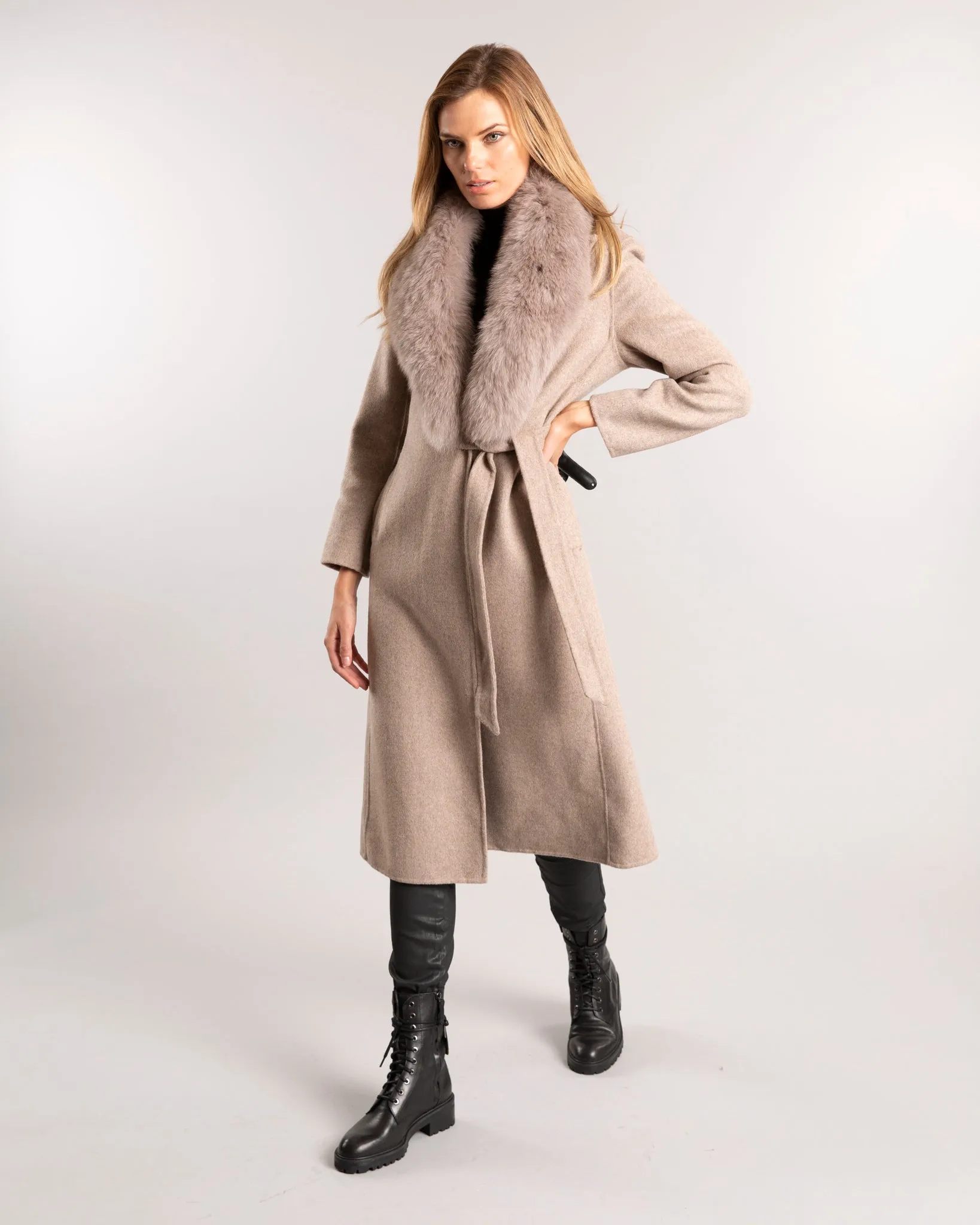 Kate Wrap Wool Long Oat