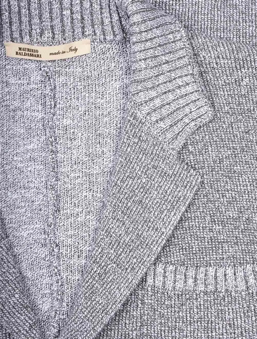 Knit Swacket With Rib Details Stone