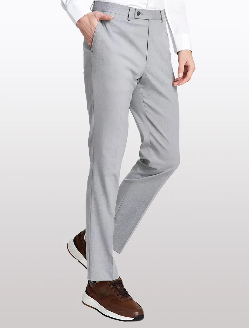 Light Grey Men's Modern Fit Stretch Suit Separates Pants