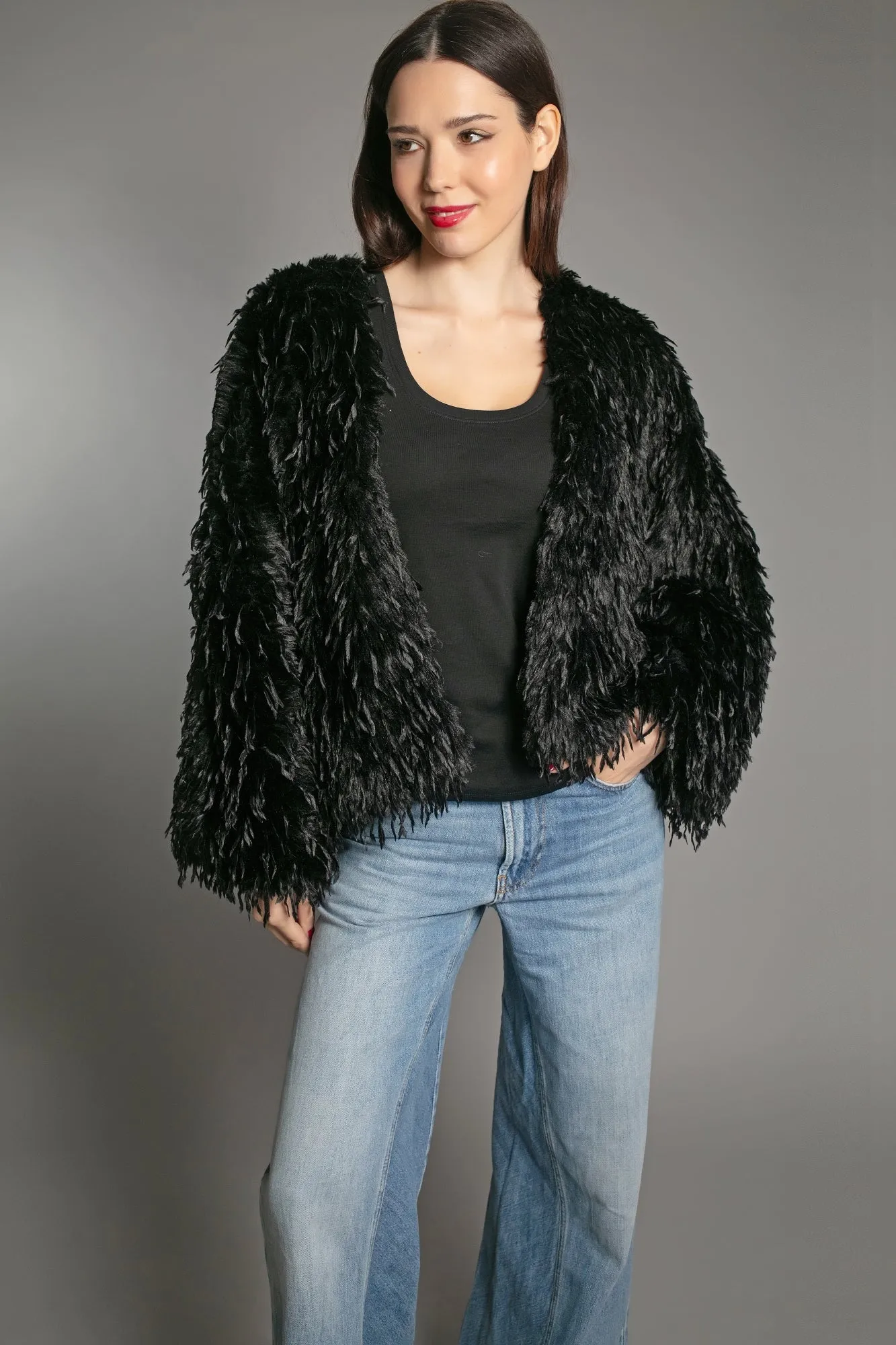 MARMOT FUR JACKET-BLACK