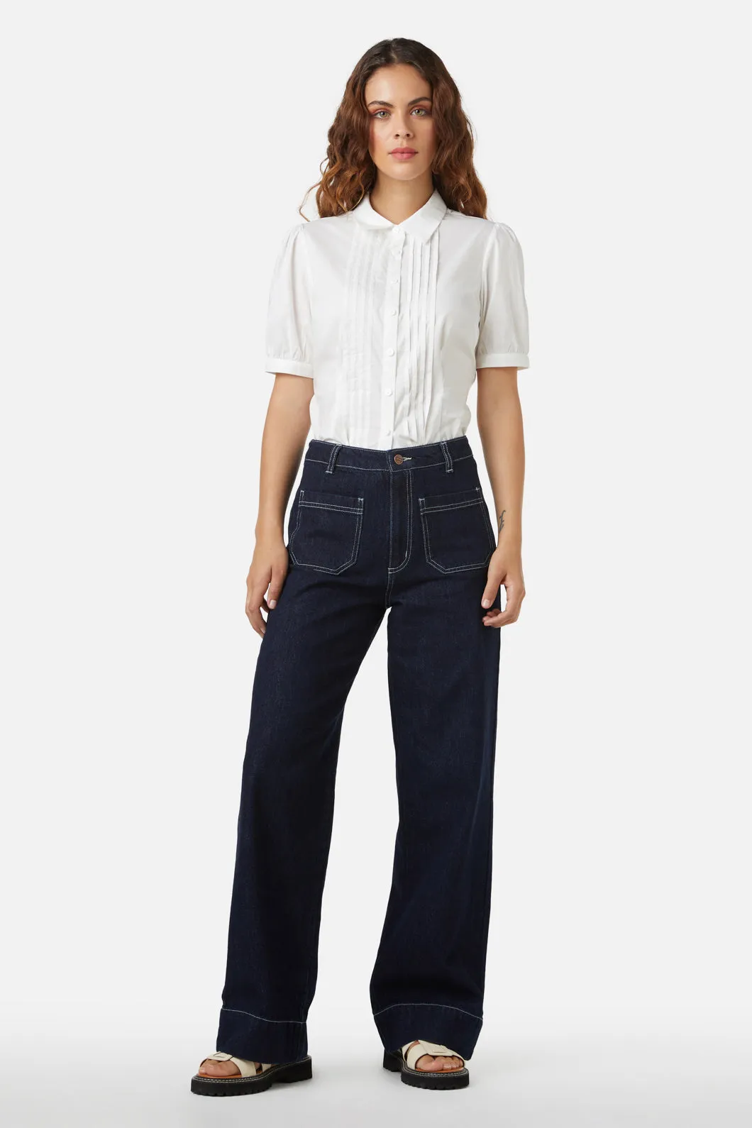 Martha Pin Tuck Blouse