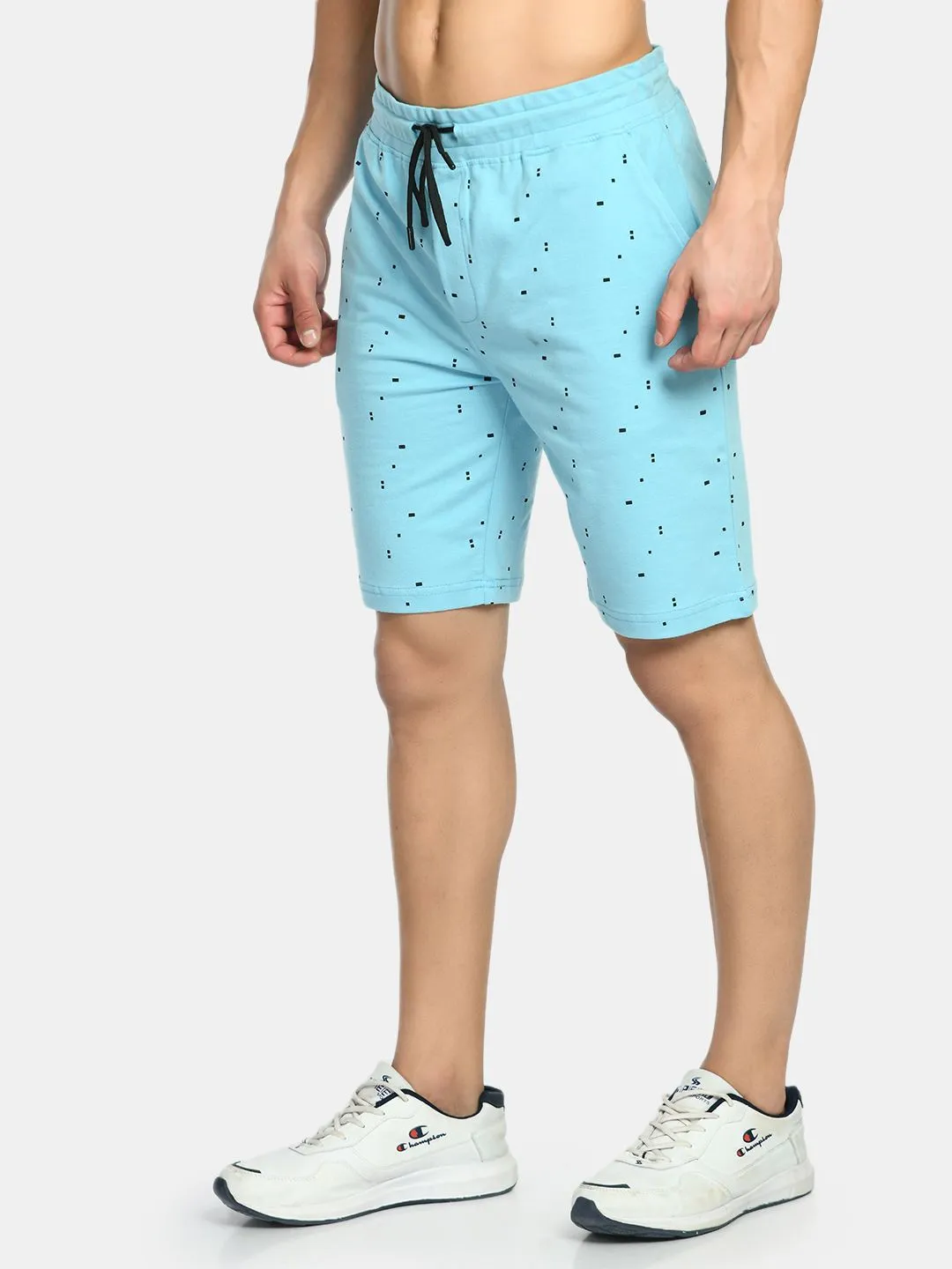 Men's Mid Rise Comfort Stretch Printed Shorts