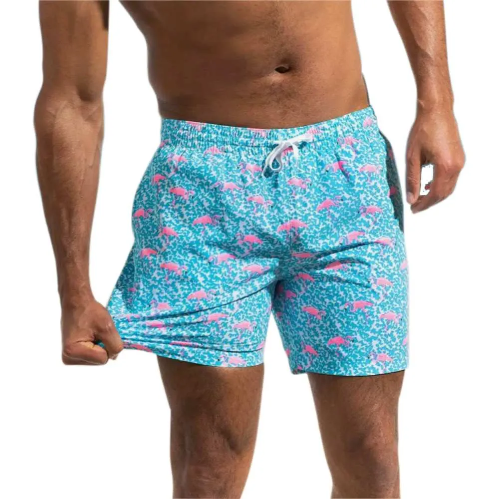 Men's The Domingos are for Flamingos Stretch Swim Trunk - 5.5"