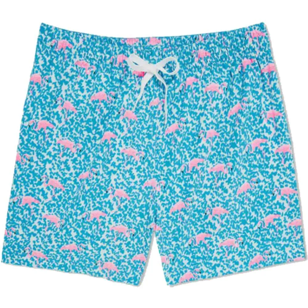 Men's The Domingos are for Flamingos Stretch Swim Trunk - 5.5"