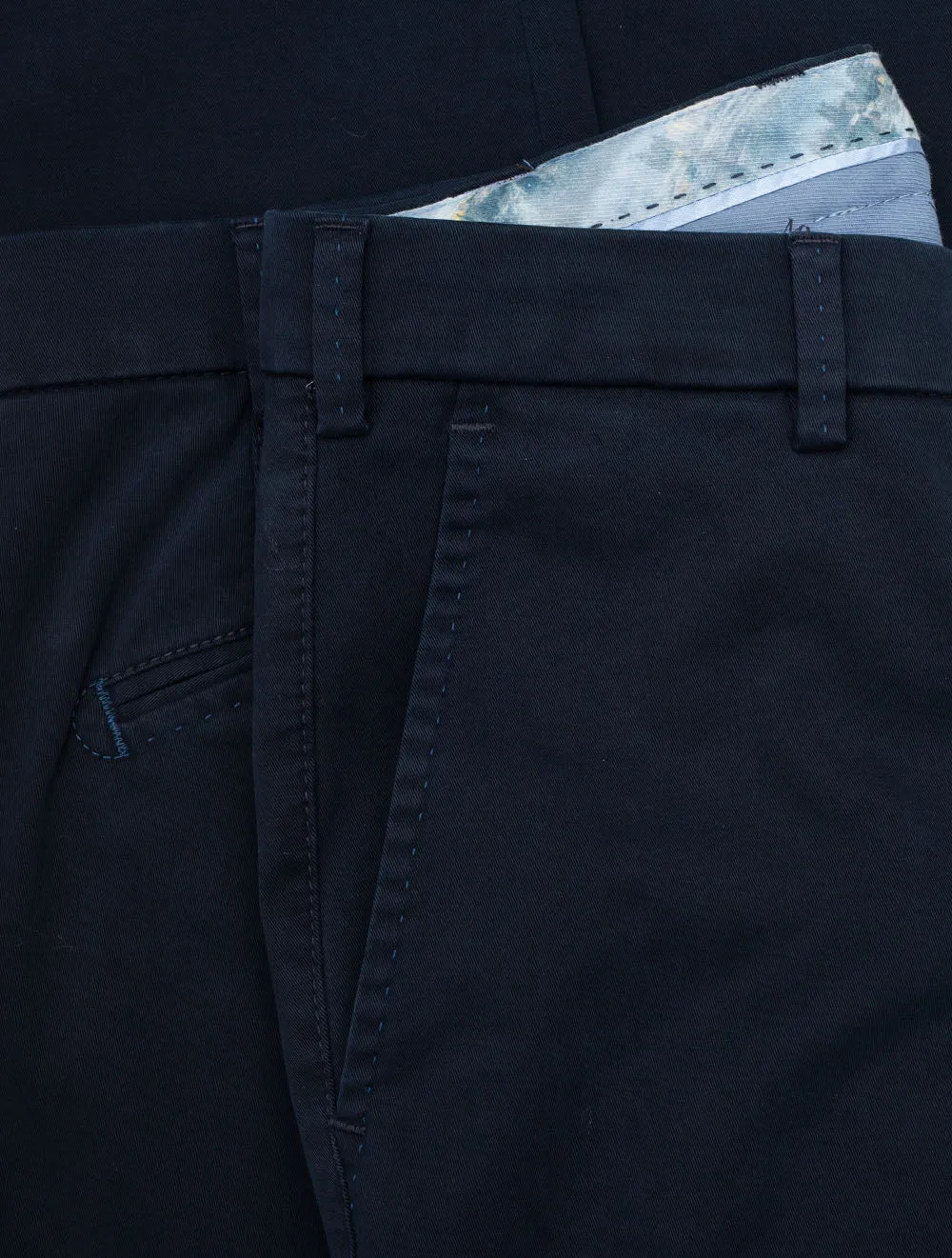 Navy Lupus Cotton Trousers