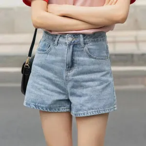 New Casual Korean Style Classic High Waist Jeans Streetwear Shorts