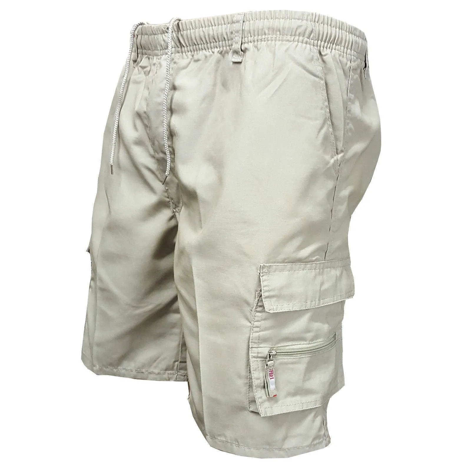 New Elastic Waist Cargo Combat Shorts Casual Summer Half Pants | 316