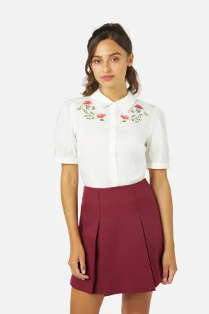 NZ Flora Embroidered Blouse