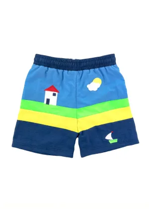 Ocean Fun Beach Scene Swim Trunk