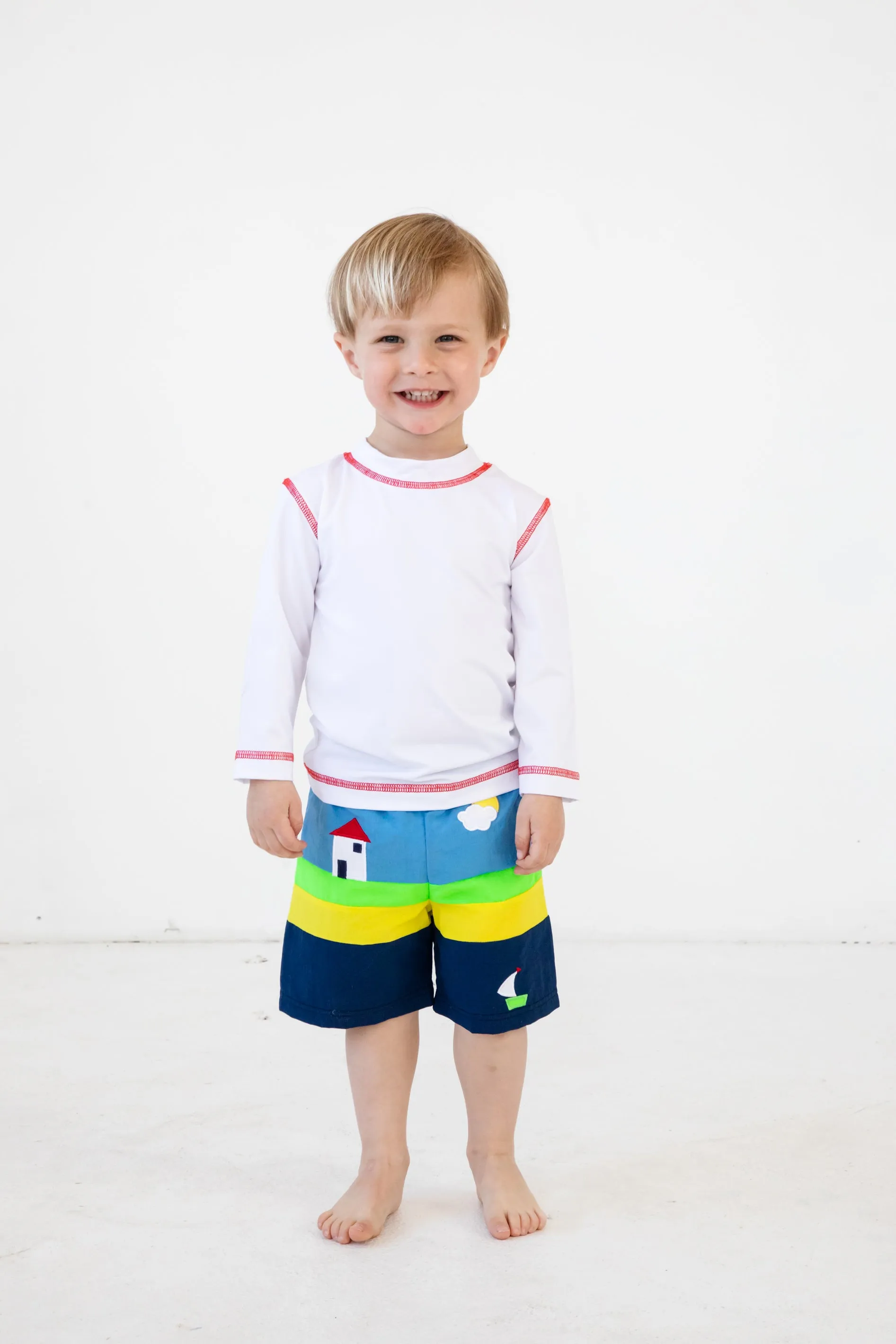 Ocean Fun Beach Scene Swim Trunk