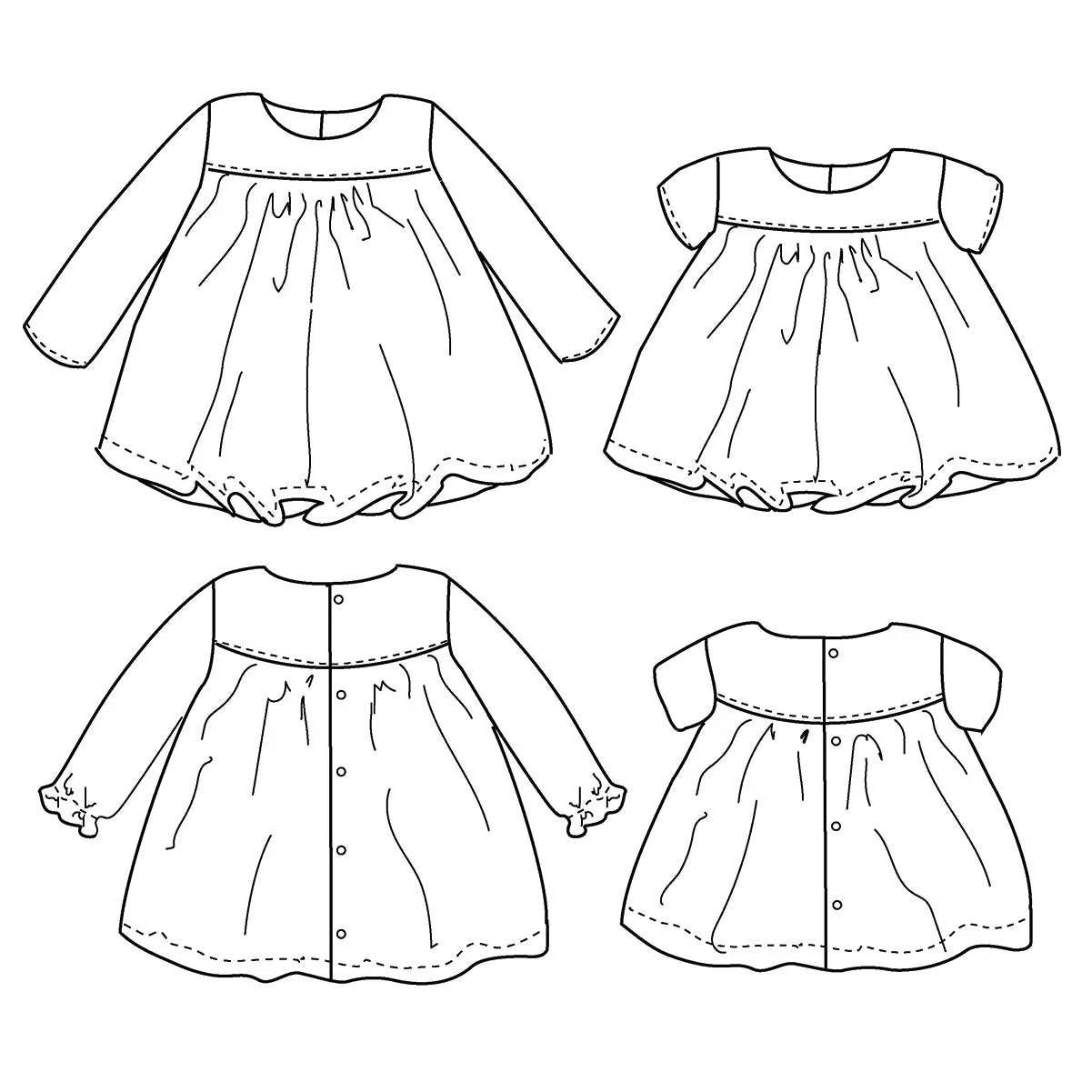 OSLO Blouse & Dress - Baby 6M-4Y - PDF Sewing Pattern