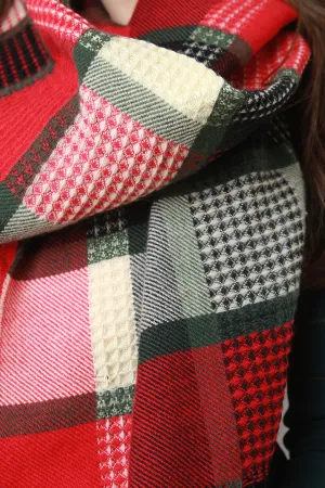 Over-sized Plaid Scarf