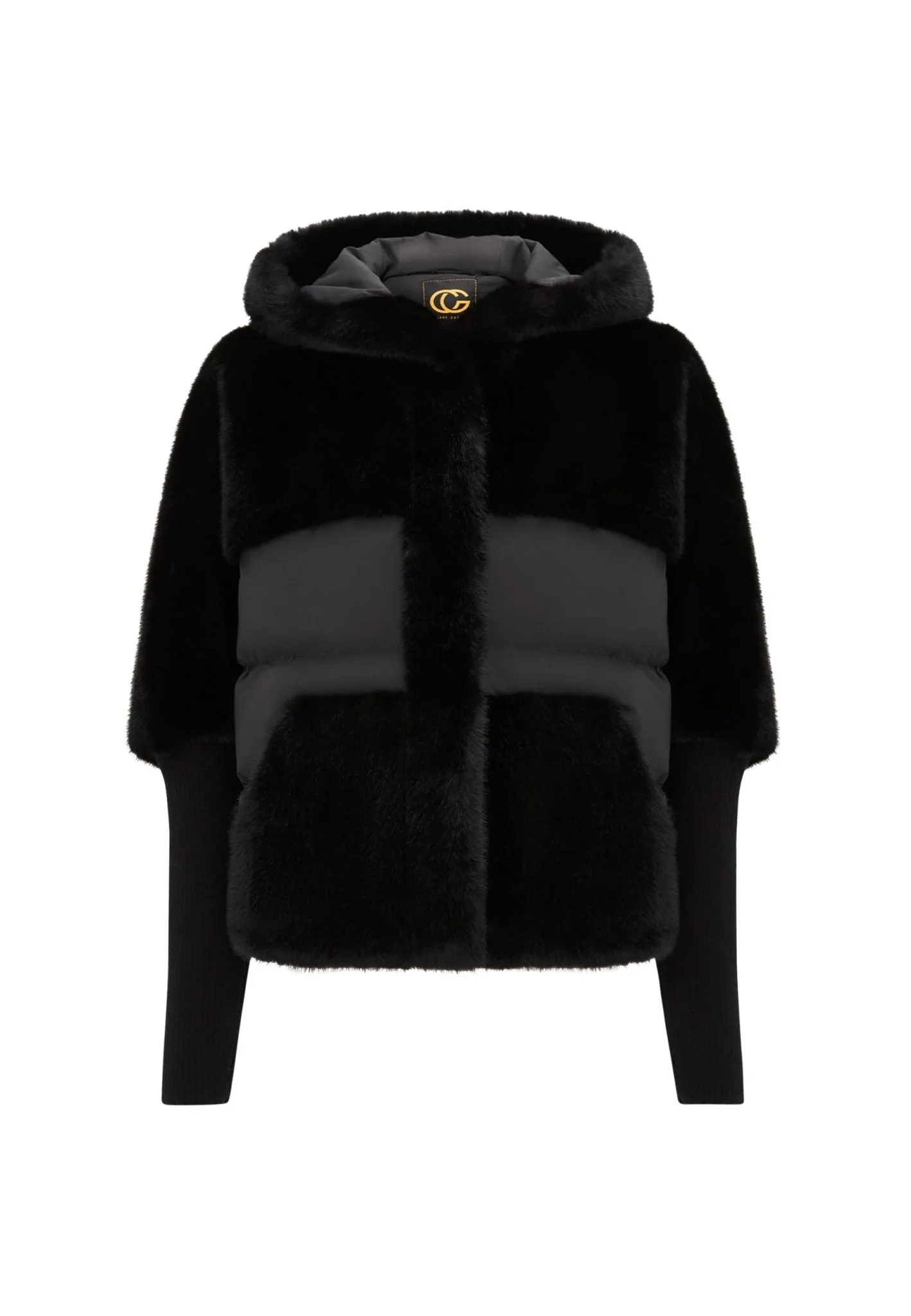 Oversized Faux Fur Jacket  - Black