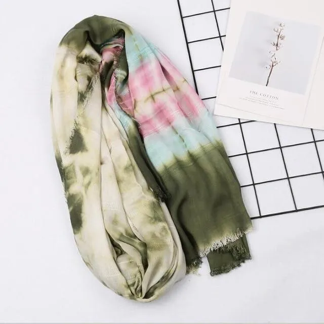 Oversized Tie-Dye Scarf