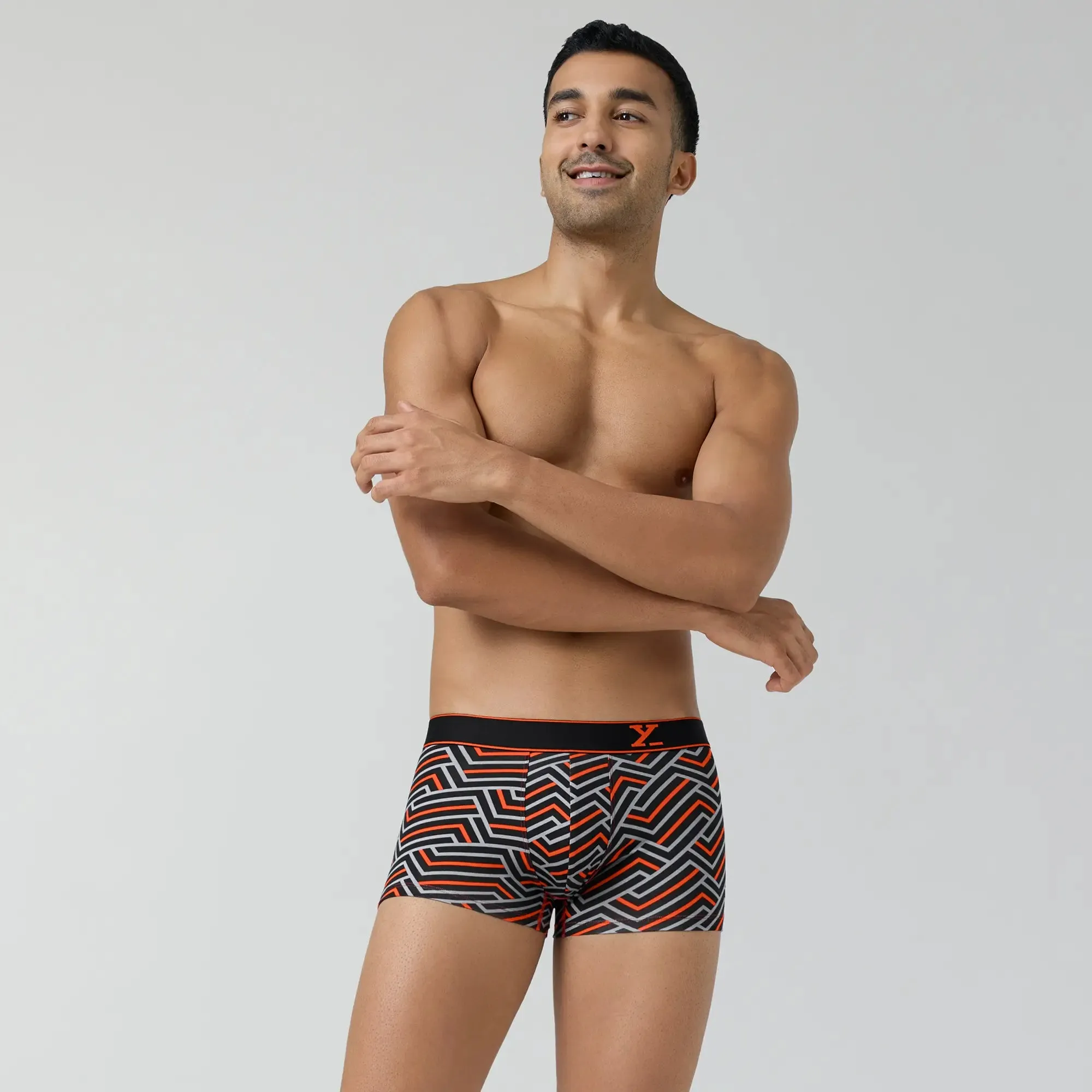 Parallax Cotton Trunks Black Stripes