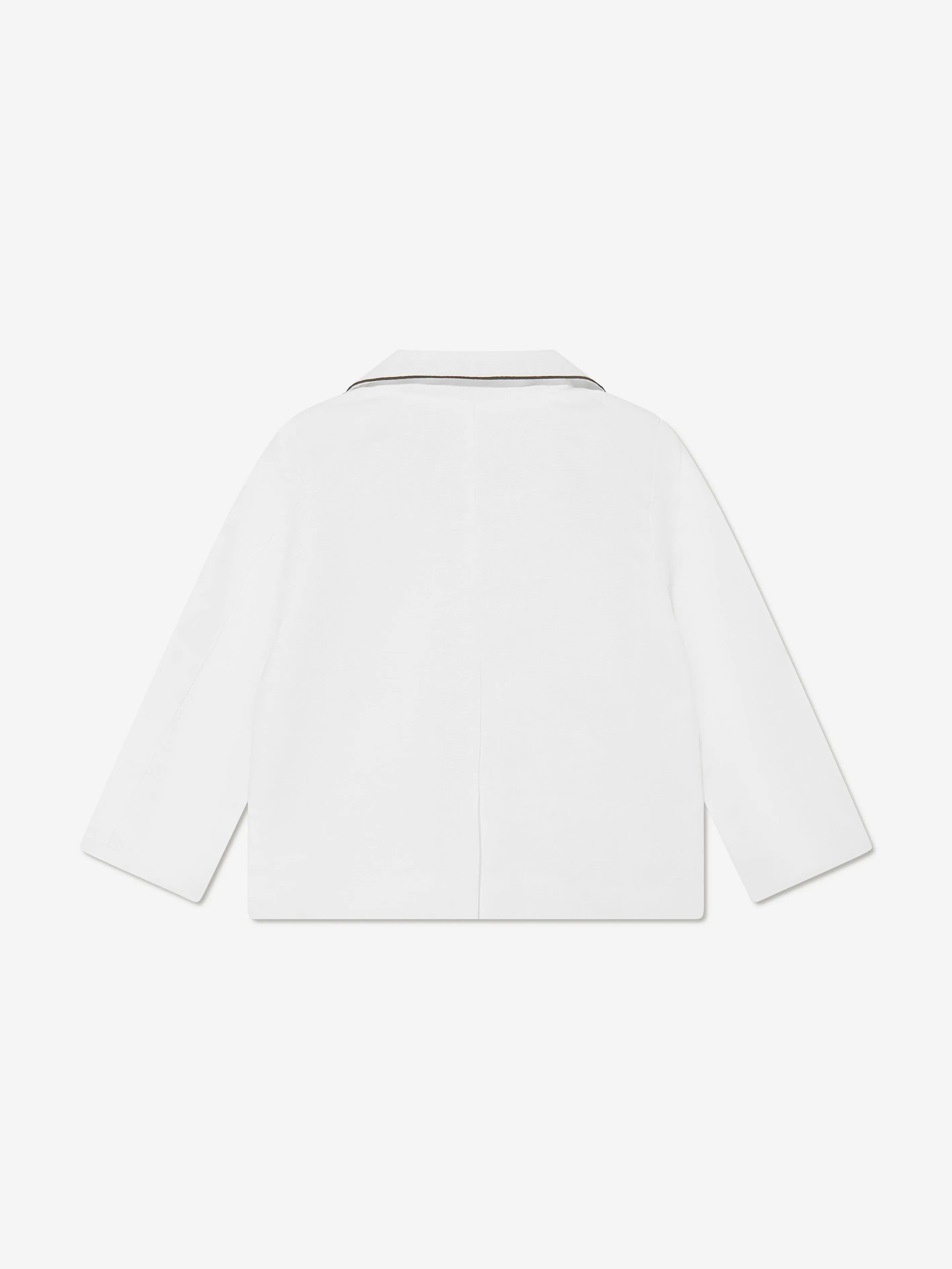 Patachou Boys Linen Blazer in White