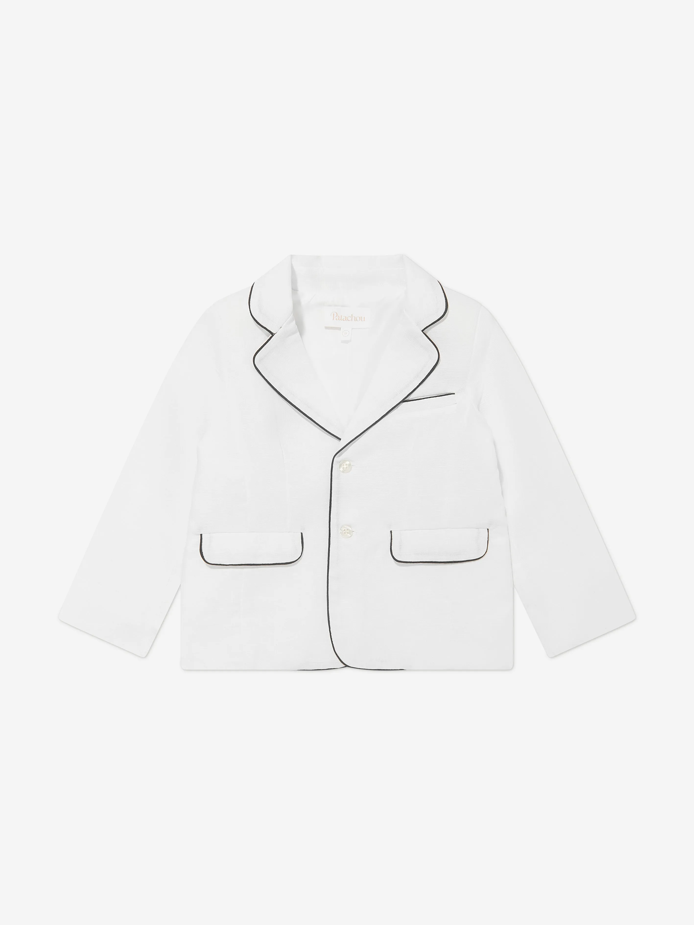 Patachou Boys Linen Blazer in White