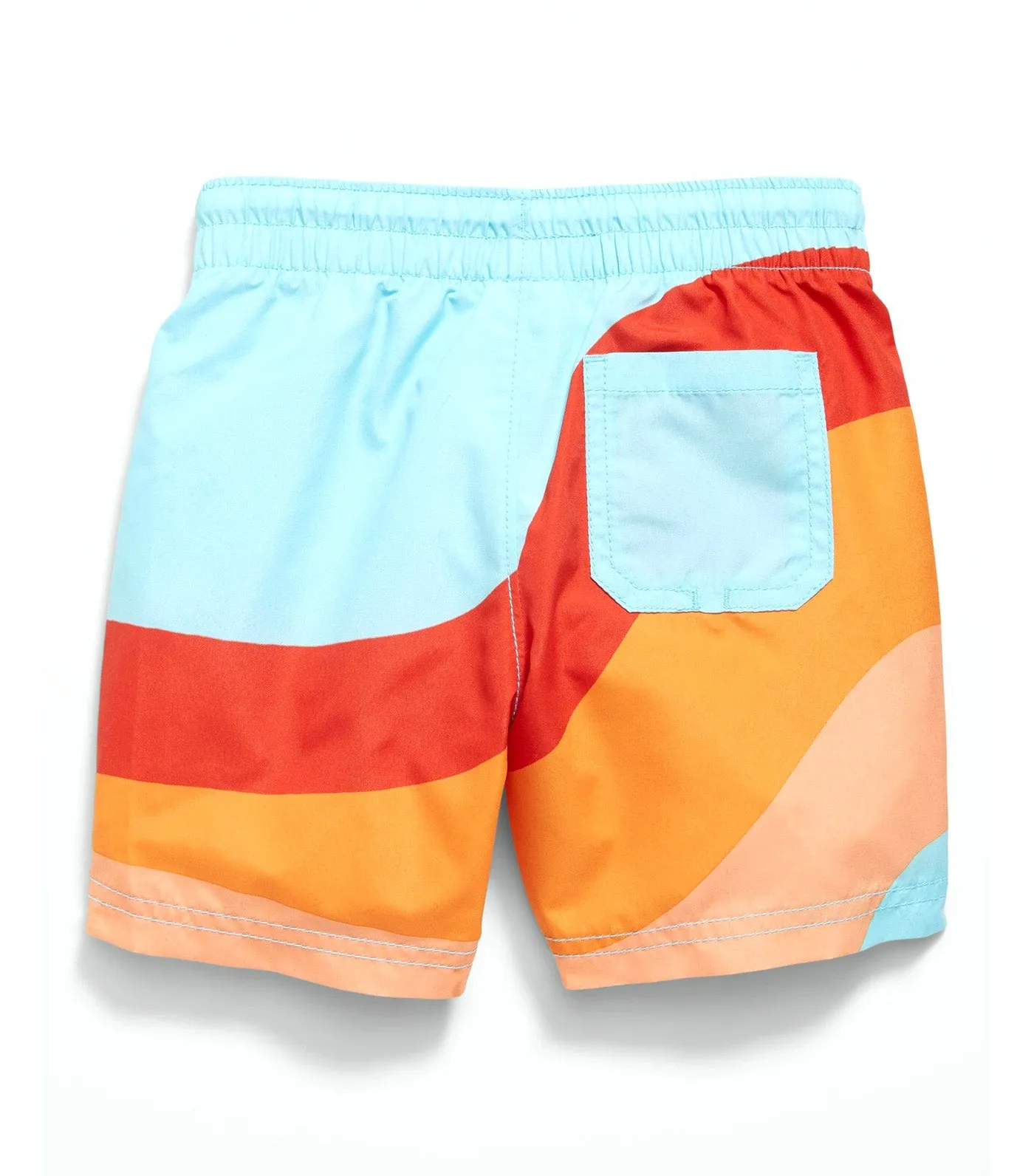 Printed Swim Trunks for Toddler Boys - Warm Sunset