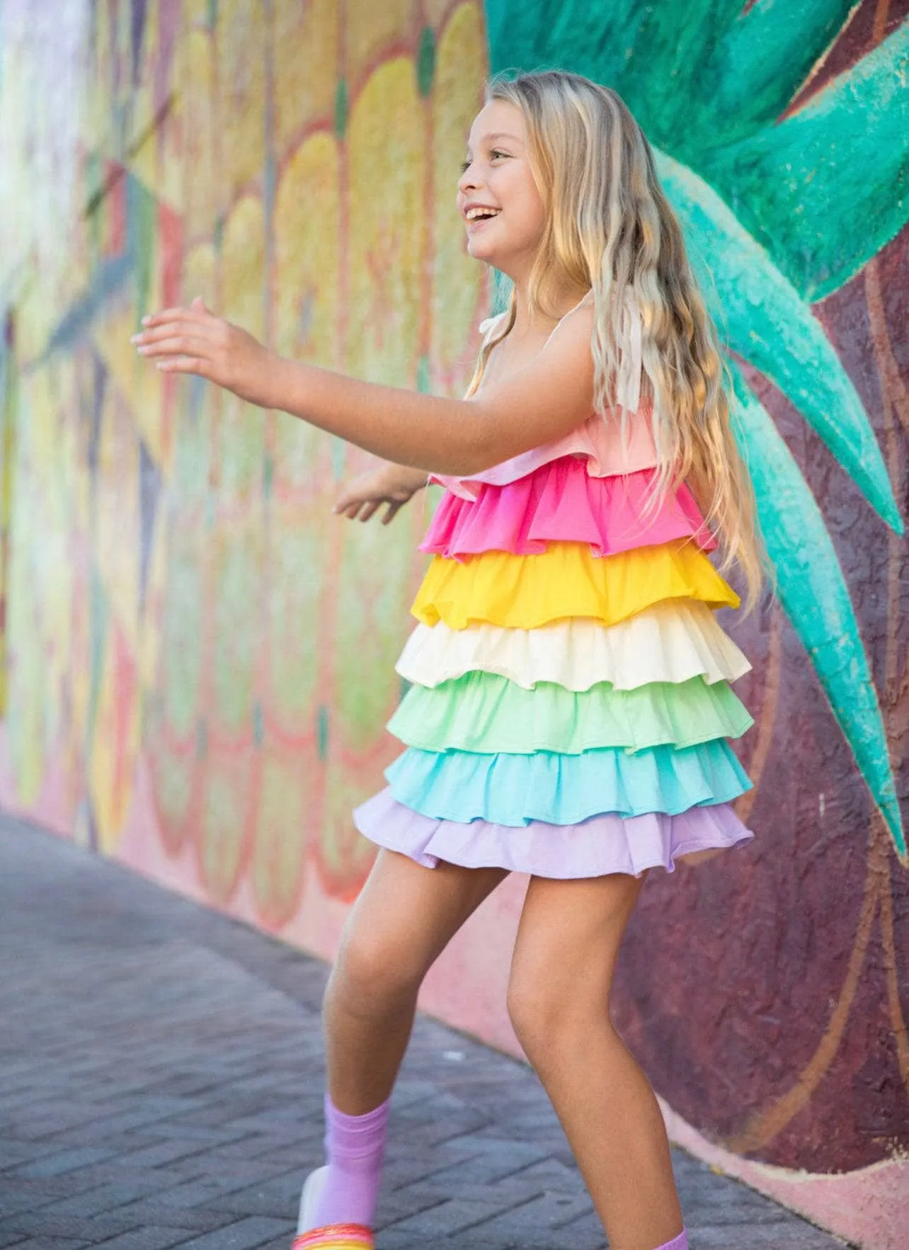 Ruffle Pastel Sun Dress